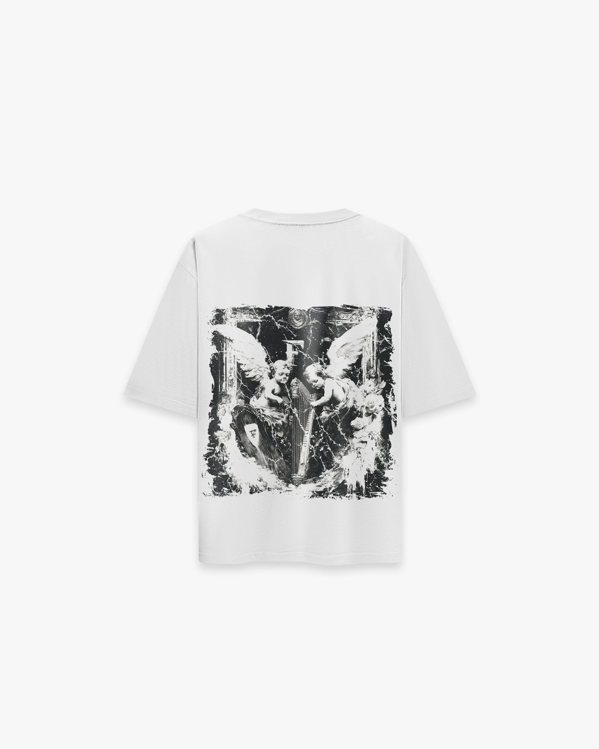 Arp Angels Beyaz Oversize Tişört - Faylit Arp Angels Beyaz Oversize Tişört ile modern bir dokunuş. Antik melek figürleri, pürüzsüz vinyl baskının netliğiyle hayat buluyor. Sanatın yeni yüzü. Viıntage ikonografi.