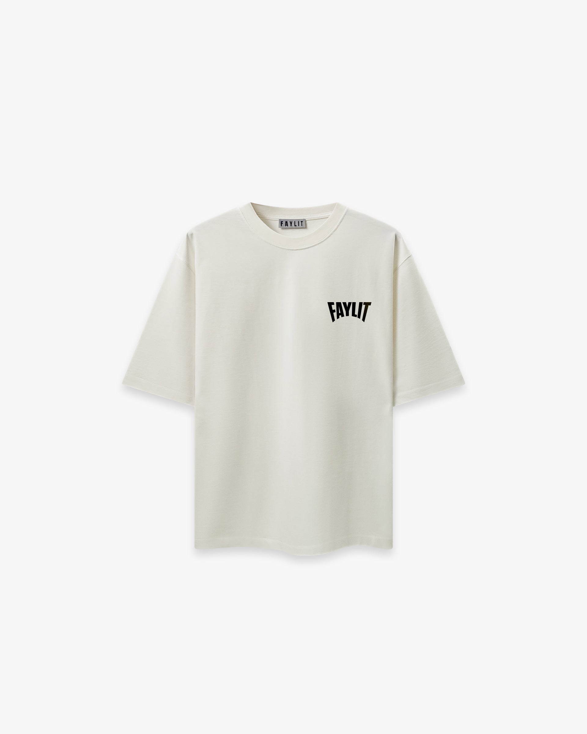 Culture Off White Oversize Tişört - Faylit Faylit'in kimliğini yansıtan Culture Off White Oversize Tişört. Sırt kısmındaki parmak izi ve glitch efektli özel grafiği. Kültürün bir parçası olun.