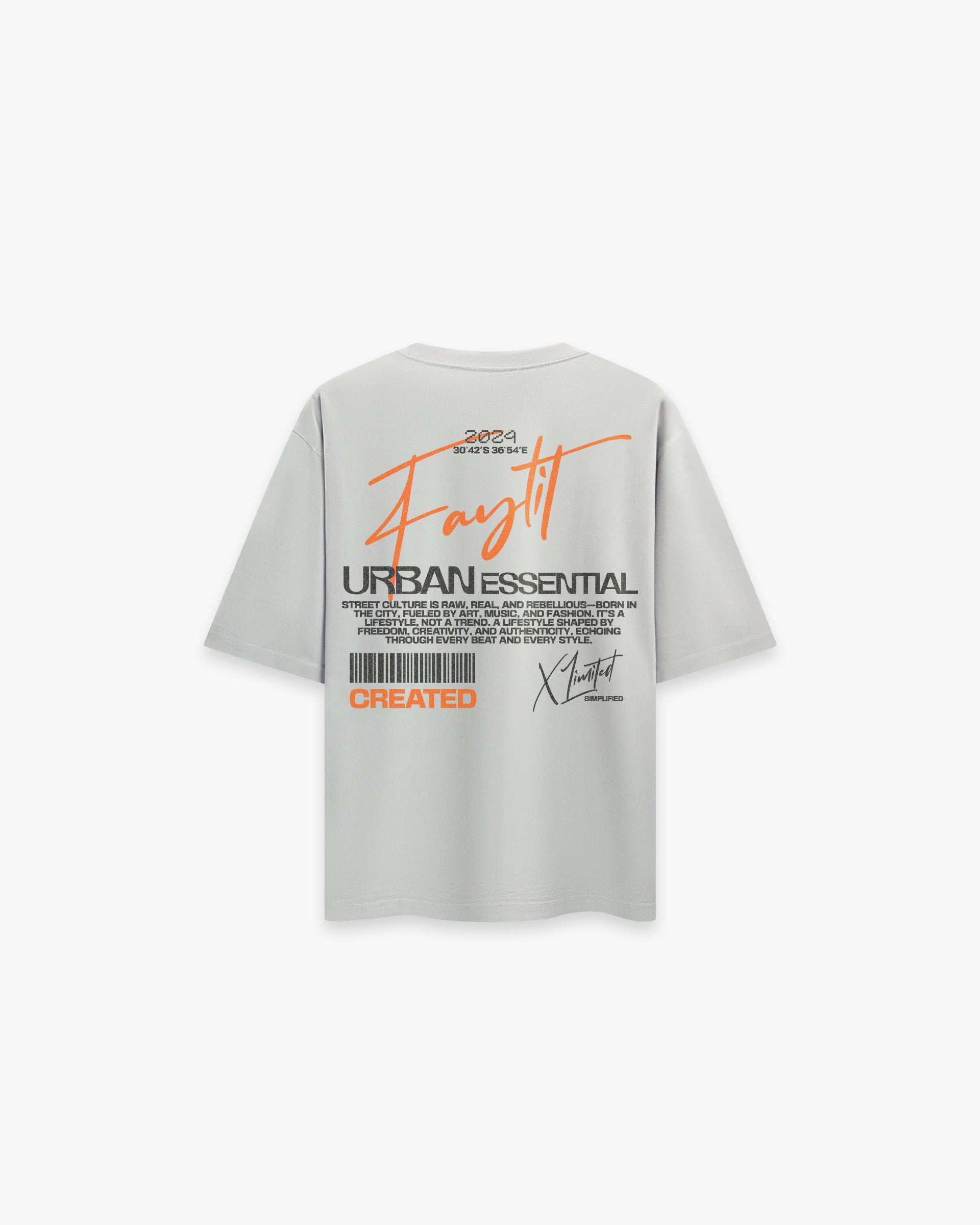Urban Essential Limited Edition Gri Oversize Tişört - Faylit Sınırlı sayıda: Urban Essential Gri Oversize Tişört. Markanın DNA'sını yansıtan sırt grafiği ve lila flok logosu. Köklerini üzerinde taşı.