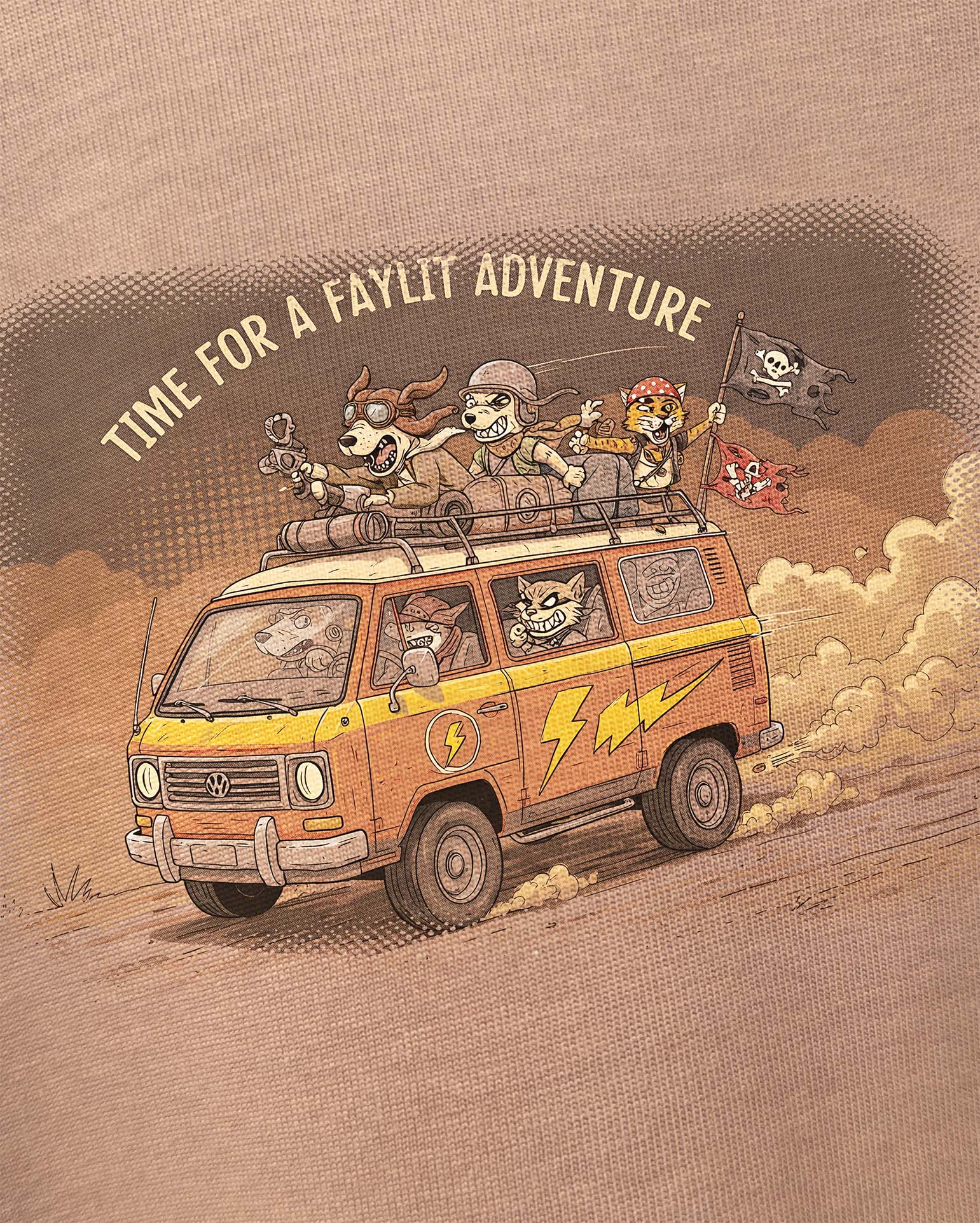 Adventure Kahverengi Oversize Tişört - Faylit Adventure Vintage Kahve Oversize Tişört ile dokuları keşfedin. Önde Vinyl, sırtta hissedilmeyen baskı zıtlığı. Her dokunuş, yeni bir macera.
