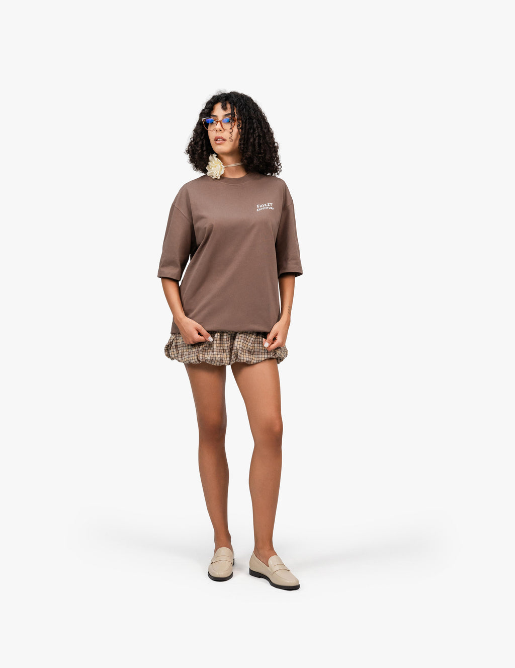 Adventure Kahverengi Oversize Tişört