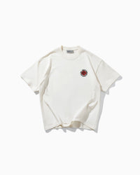 Broken Heart Grafik Baskı Off White Oversize Tişört