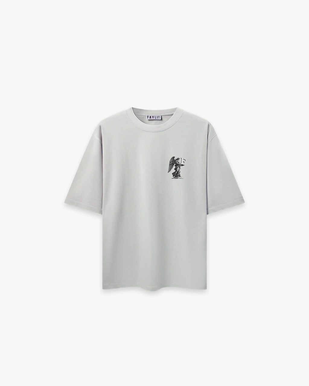 Angel Gri Oversize Tişört - Faylit Markamızın imzası Faylit Angel Gri Oversize Tişört. Ön ve arka yüzde yer alan özgün logo ve melek tasarımıyla tanışın. Meleklerin ruhunu üzerinizde taşıyın.