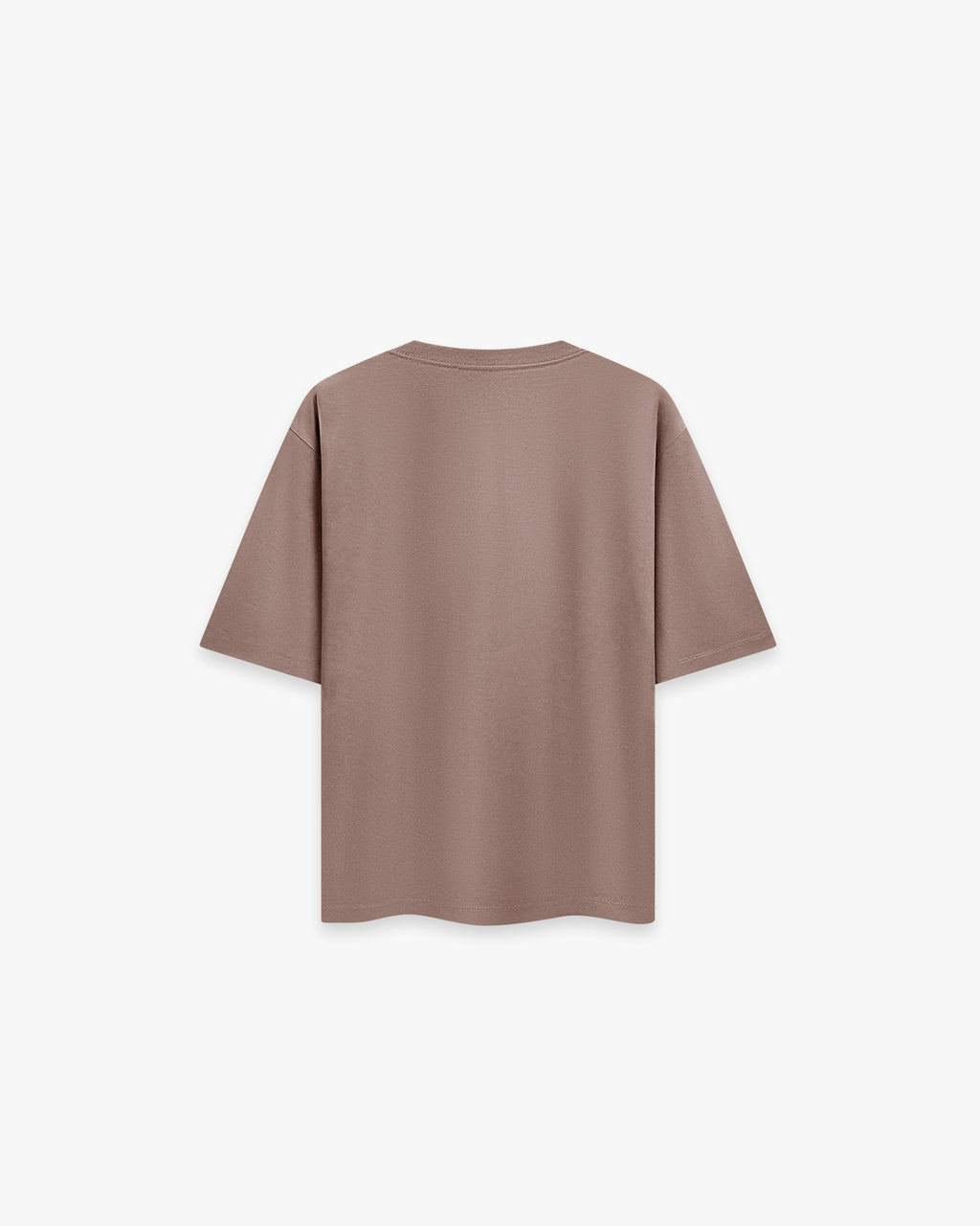 Thunder Kahverengi Oversize T-Shirt - Toprak tonlarında (kahverengi) oversize tişörtün arka yüzünün düz çekim ürün fotoğrafı. Tişörtün sırt kısmı baskısız ve sadedir.-  Faylit