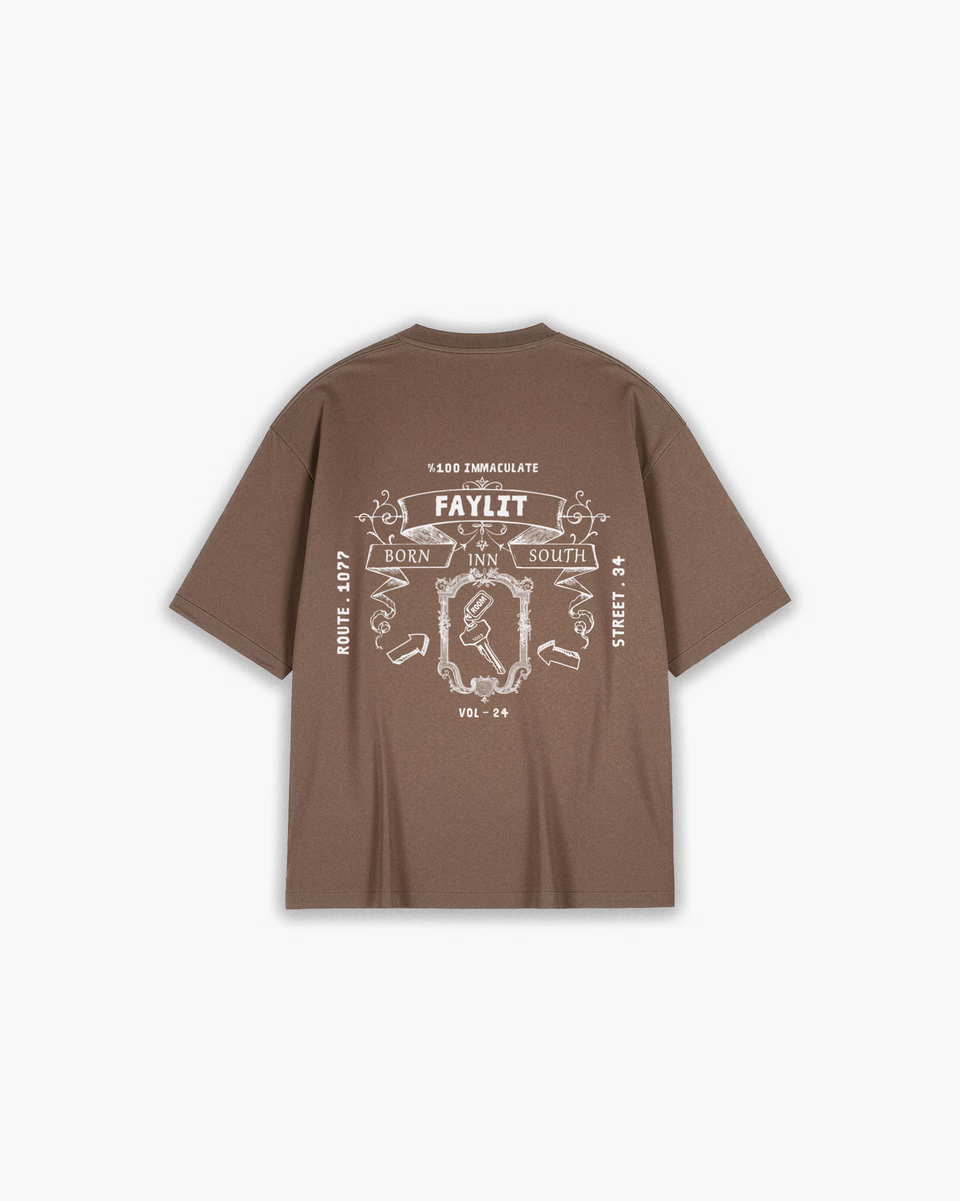 Born Inn South Kahverengi Oversize Tişört