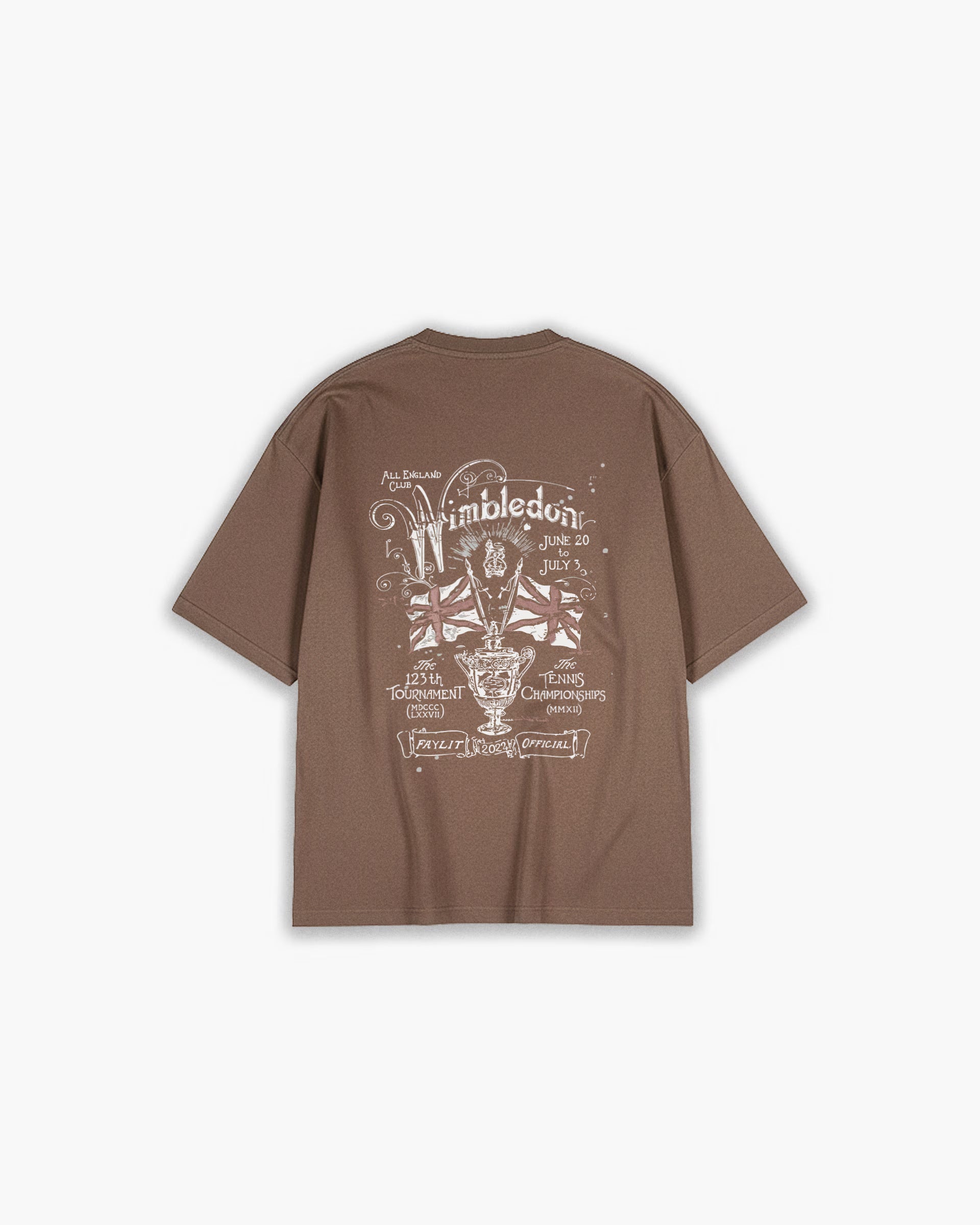 Wimbledon Kahverengi Oversize Vintage Tişört