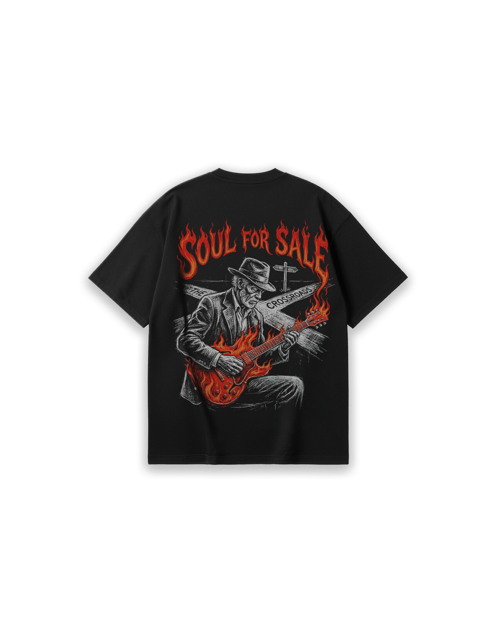 Blues Inferno Siyah Oversized Tişört