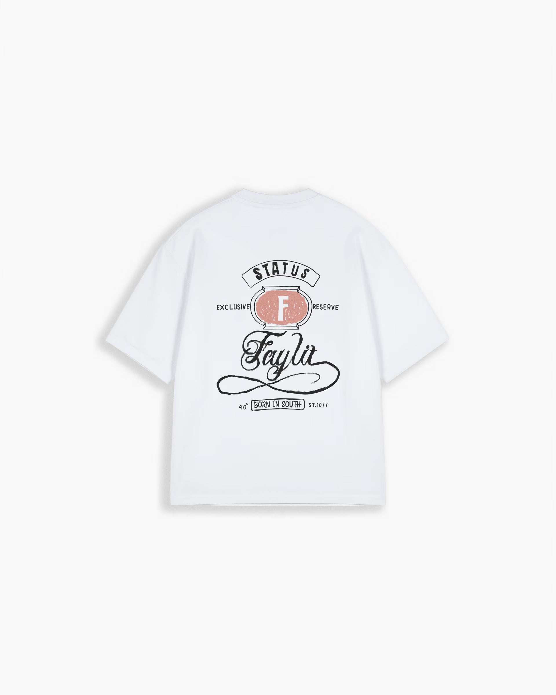 Faylit Status Beyaz Oversize Tişört