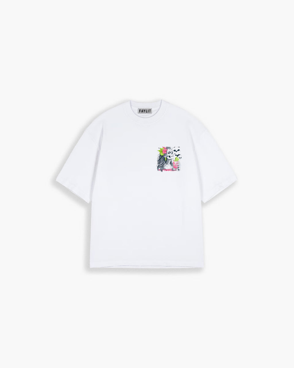 Gin Tonik Beyaz Oversize Tişört