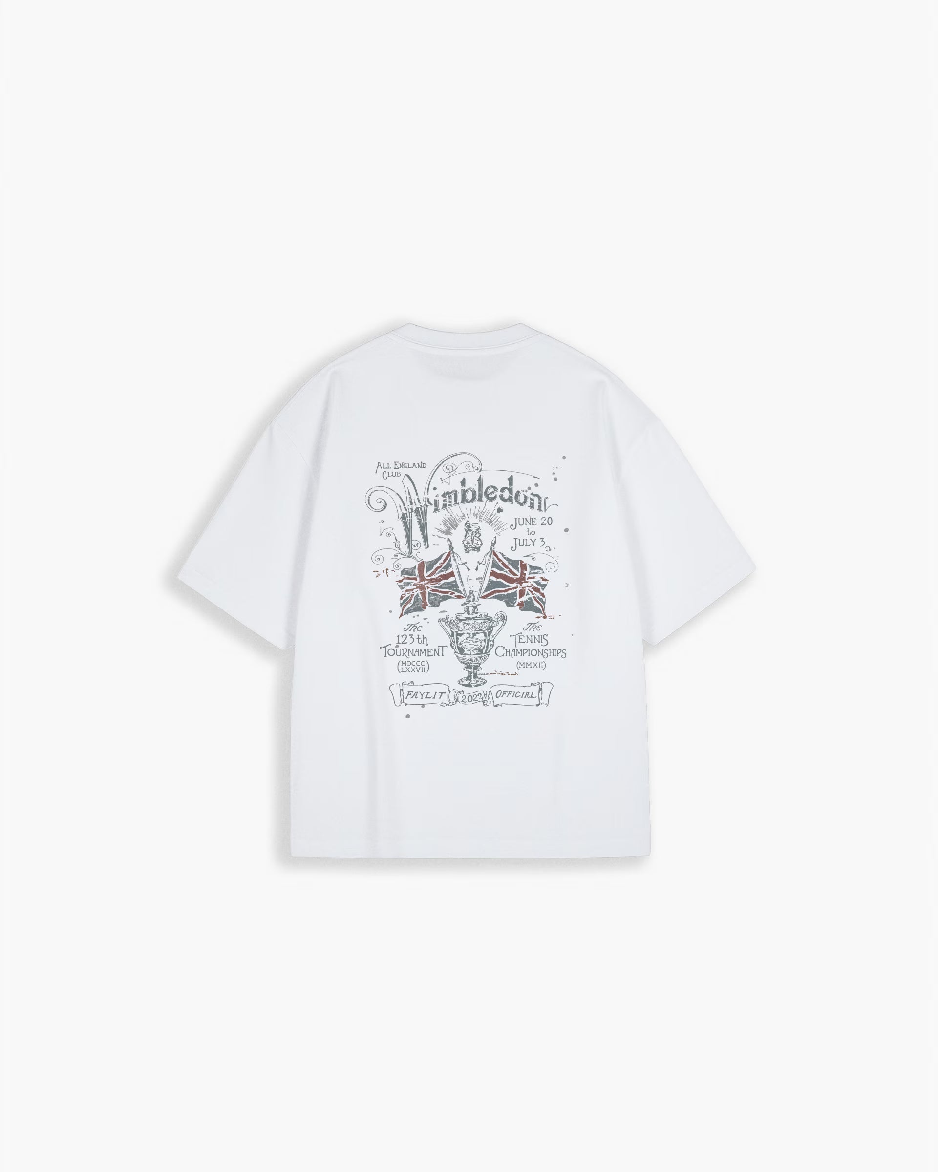 Wimbledon Beyaz Oversize Vintage Tişört