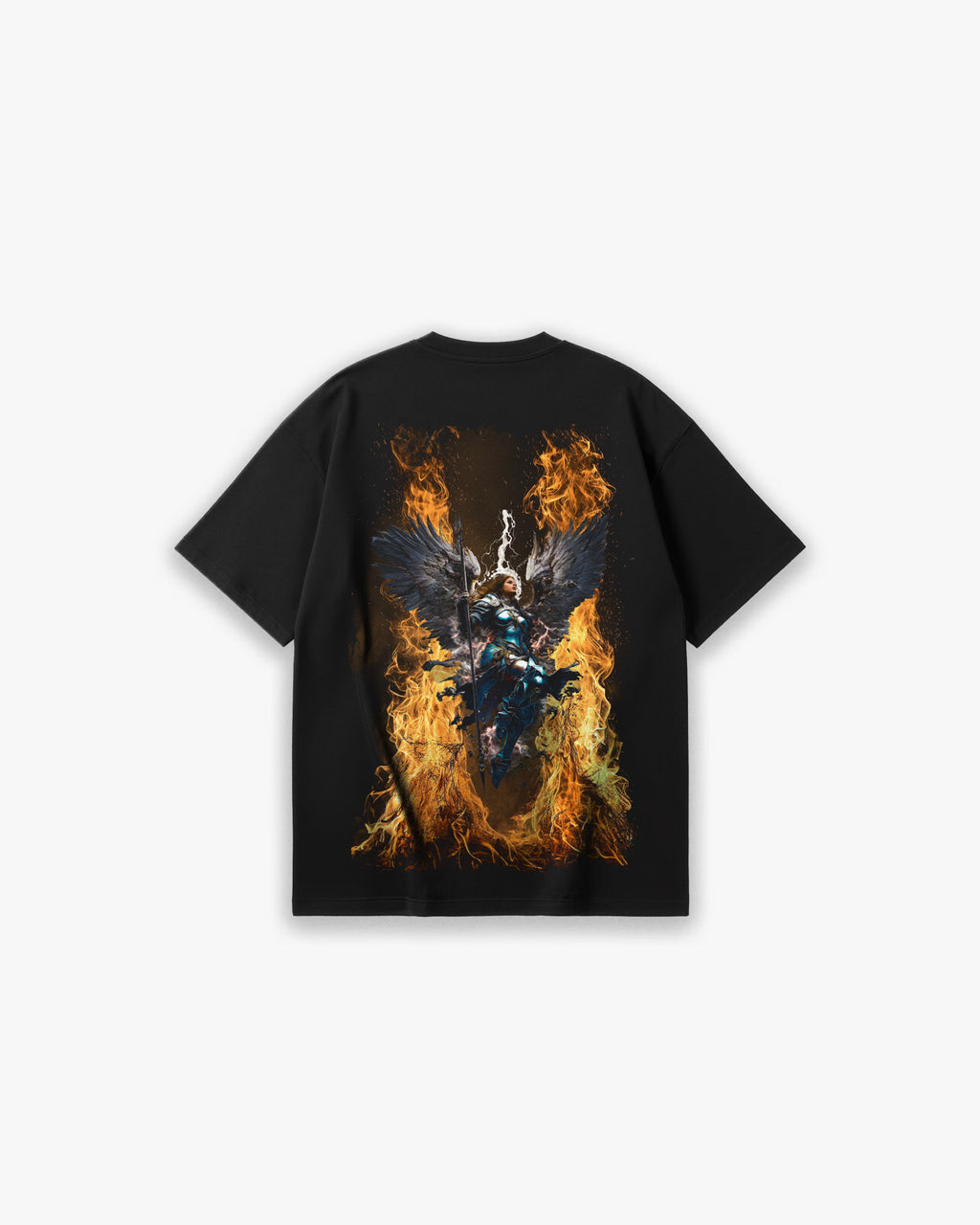 Cehennem Meleği Siyah Oversize Tişört