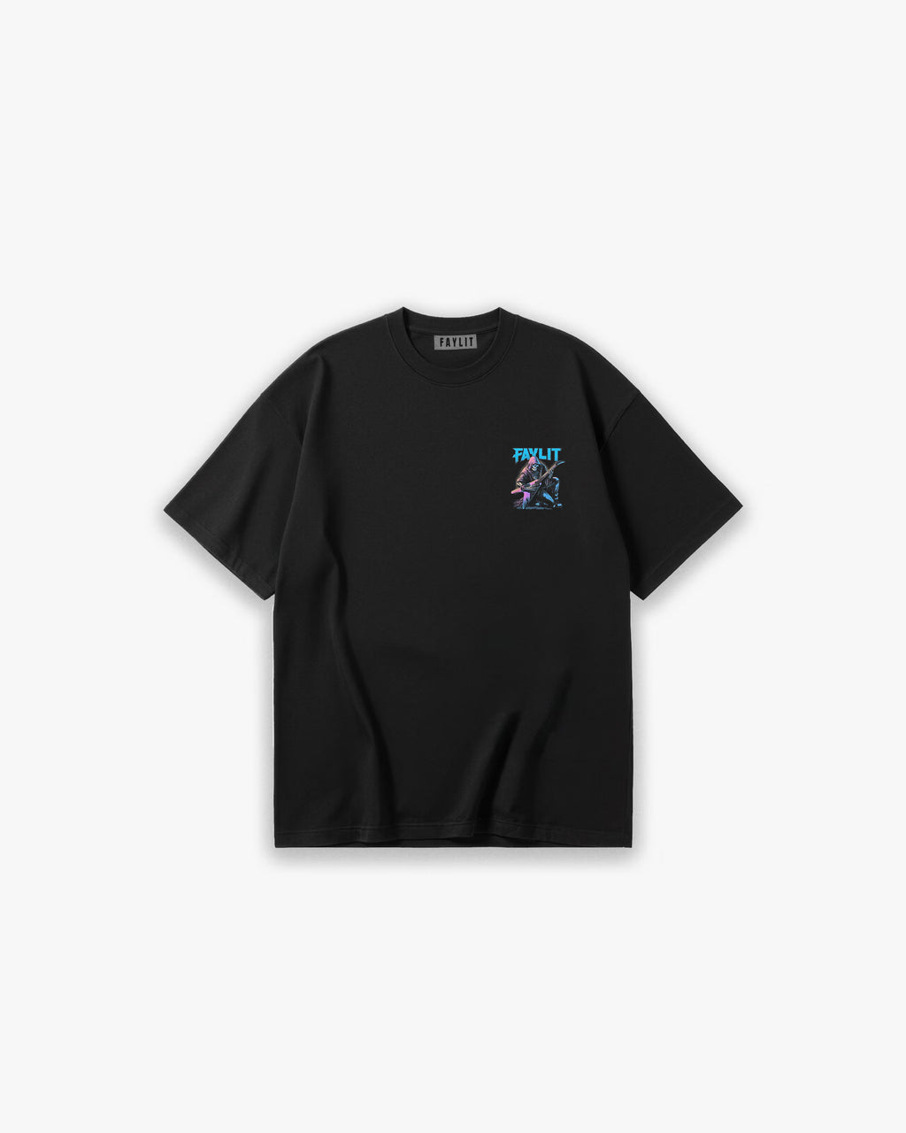 Kutsal Şimşek Siyah Oversize Tişört