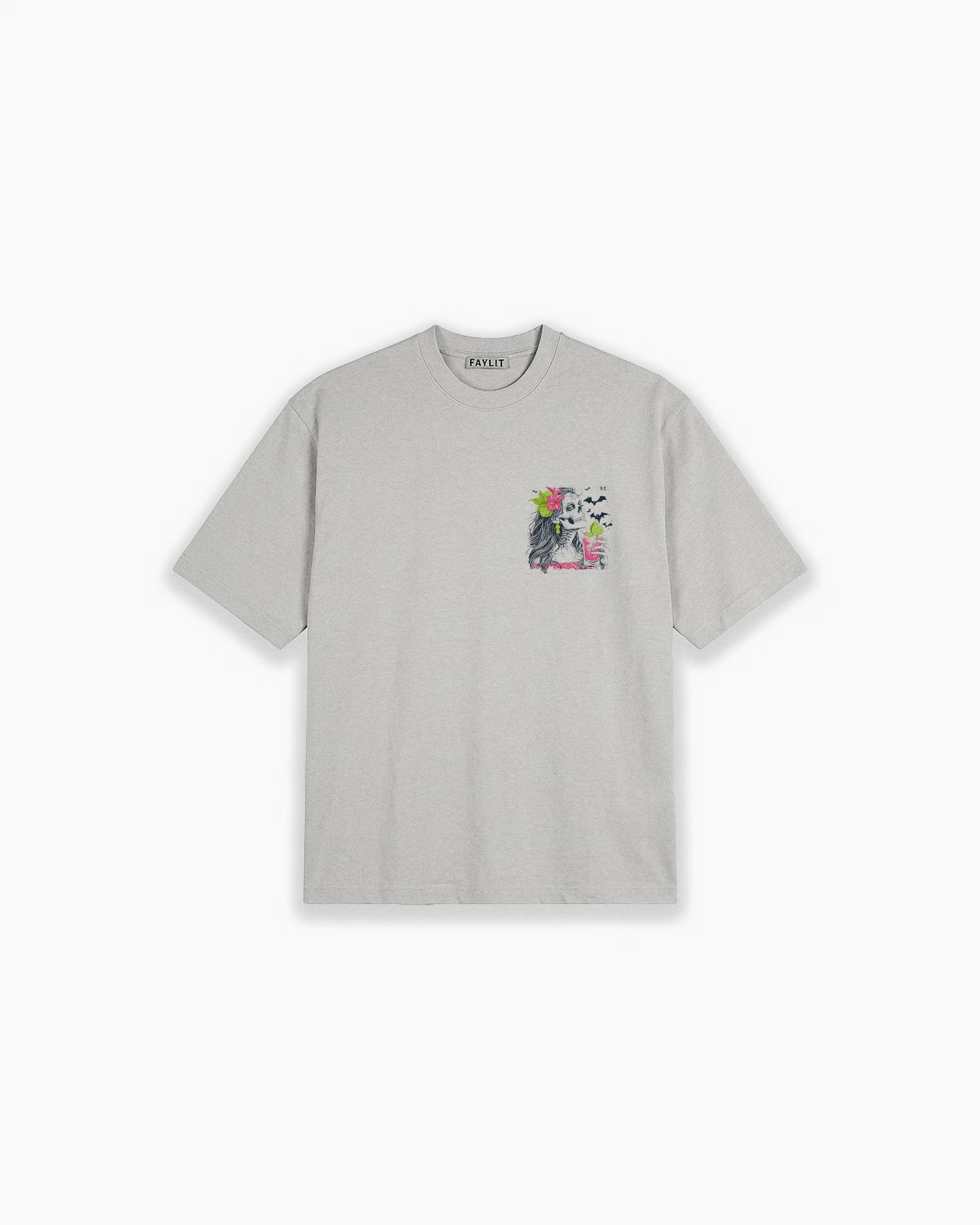 Gin tonik Gri Oversize Tişört